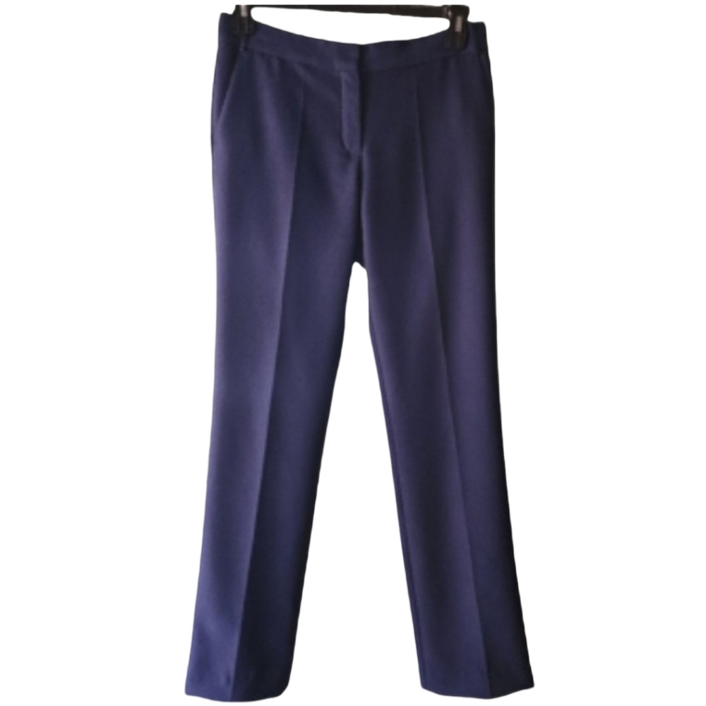 BGL Navy Blue Straight Leg Dress Pants Tailored Trousers Quiet Luxury Size 6 EUC